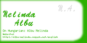 melinda albu business card